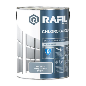 Rafil farba chlorokauczuk 5L szary ciemny R7046