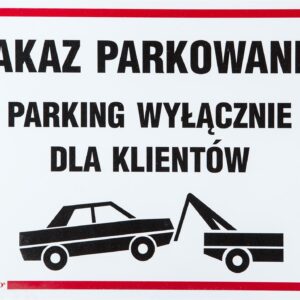 Tablica inform. „Parking wył. dla klientów”  35×25