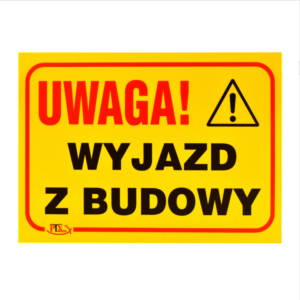 Tablica inform. „Wyjazd z budowy” 35×25