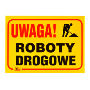 Tablica inform. „roboty drogowe”