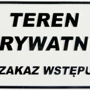 Tablica inform. „teren prywatny”  20×14 metal