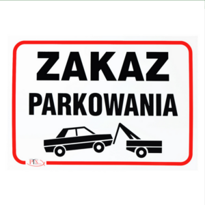 Tablica inform. „zakaz parkowania”    35×25