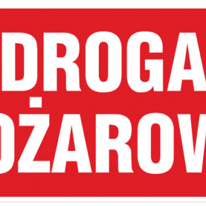 Tablica inform.”Droga pożarowa” 20x40cm