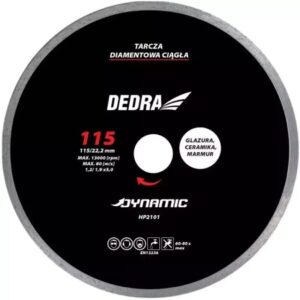 Tarcza diamentowa 180/25.4mm  pełna Dymamic  Dedra