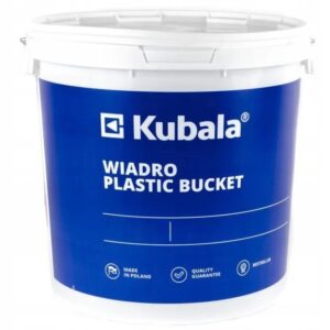 Wiadro białe 10l + pokrywka i podziałką  Kubala