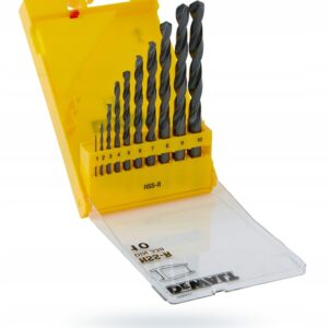 Zestaw wierteł do metalu HSS 10szt. 1-10mm DIN338