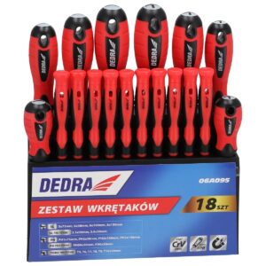 Zestaw wkrętaków 18szt. stal CrV ze stojakiem