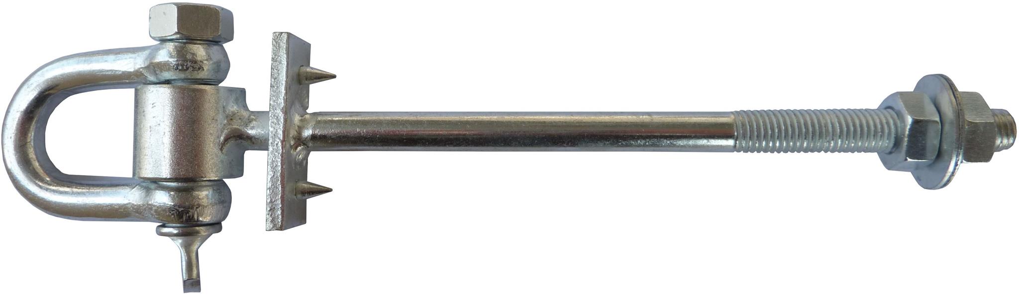 Mocowanie huśtawki z szeklą i kolcami M12x195mm